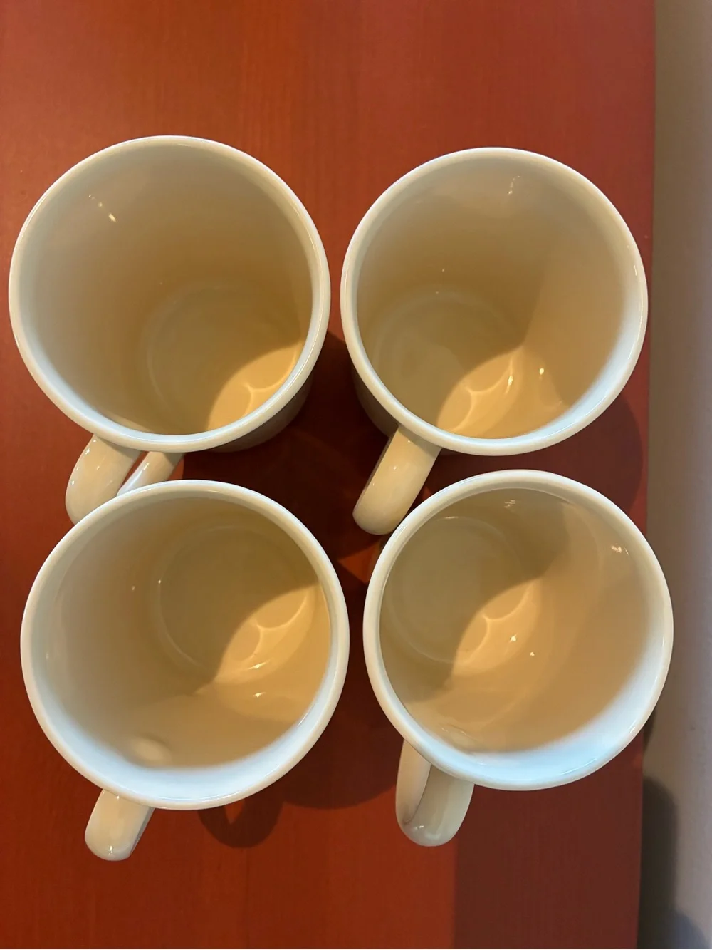Vintage Corning Corelle Beige Coffee Cup Blue Lily Leaf  Pattern Retired Mug